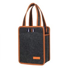 6 Bottle Wine Tote Bag Insulated Thermal Padded Wine Carrier Tote Reusable Wine