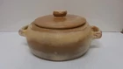 Frankoma Pottery Bean Pot w/ lid #5V Plainsman Brown Vintage Casserole