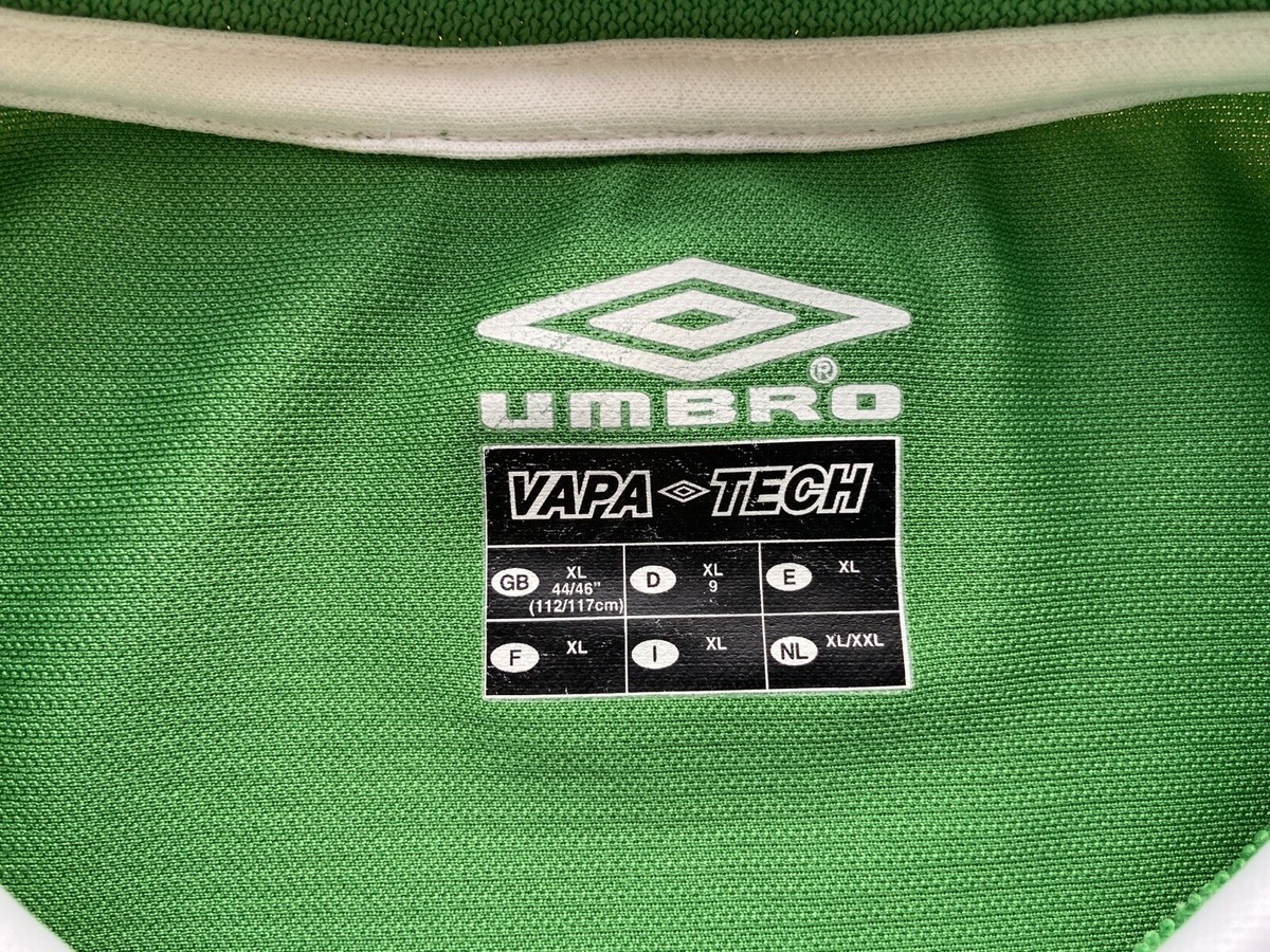 IRELAND 2002 HOME FOOTBALL SHIRT SOCCER JERSEY UMBRO sz XL MEN