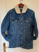 Pre Owned - Neverworn Holland Cooper Longline Classic Indigo Sherpa Jacket Denim