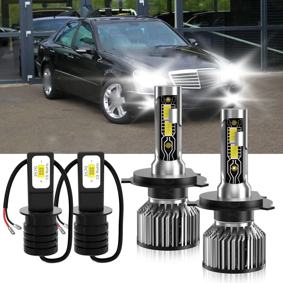 Kit de faros antiniebla altos/bajos delanteros LED para Mercedes-Benz E420 1994-1995 Foto 2 de 4