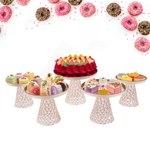 Wedding Party Elegant Decoration Cake Plate Stand Dessert Display Holder 5-Piece