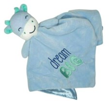 Baby Starters Blue DREAM BIG Giraffe Rattle Security Blanket Lovey Satin Back