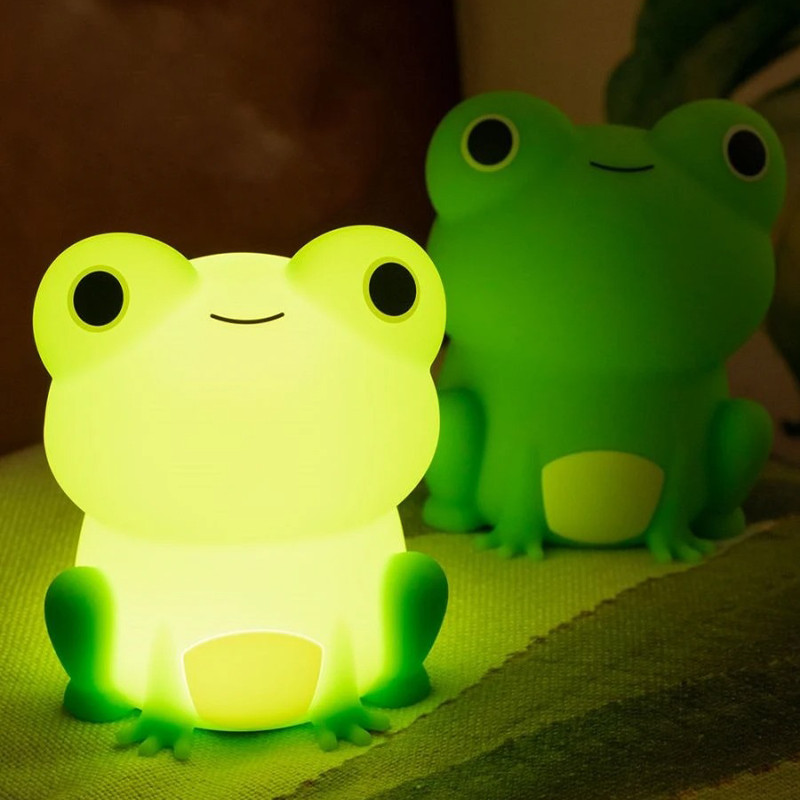 Veilleuse LED grenouille tactile rechargeable USB avec 7 couleurs