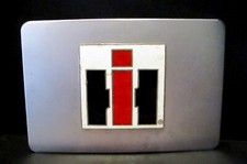 International Harvester IH Trademark Logo Metal Belt Buckle Vintage Collectible
