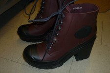 Hunter Gummi-Plateau-Stiefelette W Org Block Heel Lace Up Beye WFP1056RMA 40/41