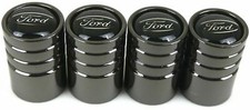 4x Ford Tire Valve Stem Caps For Car Truck Universal Fitting Metallic Black