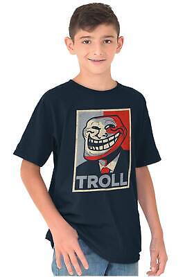 Trollface Funny President Political Meme Youth Crewneck T Shirts