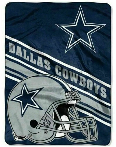 Dallas Cowboys NFL Royal Plush Rashel Blanket 60"x 80" - Picture 2 of 2