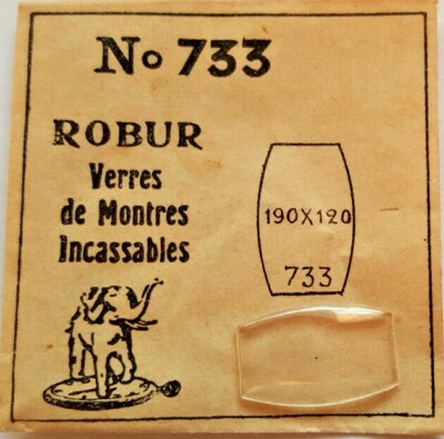 HORLOGERIE MONTRE 1 VERRE DE FORME ACRYLIQUE ROBUR 23.5 X 21 mm