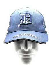 Detroit Old English D Denim Blue Adjustable Baseball Hat Cap OSFA