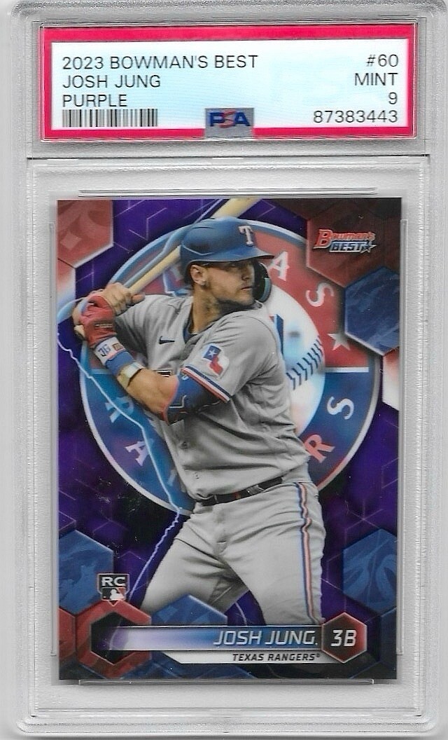2023 Bowman's Best - Purple Refractor #60 Josh Jung /250 (RC) PSA 9