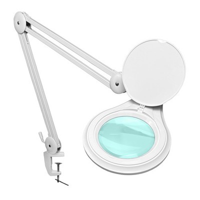 LED Magnifying Lamp for Inspection, Clamp for Work Bench (8 Diopter)