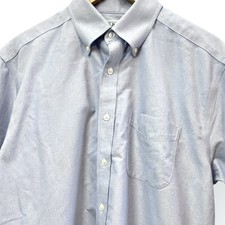 L.L. Bean Men's Oxford Dress Shirt Size 15.5 Reg Light Blue 100 Cotton Short Sl