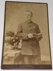 Rare Antique American Salvation Army Uniformed Man Badge Salem MA Cabinet Photo! — photo 2