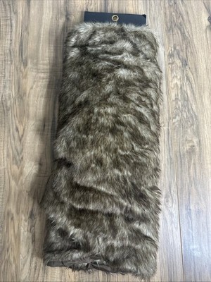 48  Christmas Tree Skirt Brown Faux Fur Hobby Lobby Satin Like Lining New