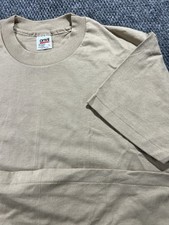 Vintage 90s Anvil Single Stitch Blank T Shirt Size Large Made In USA Cream