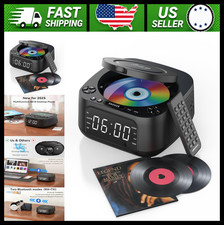 Portable CD Player with Bluetooth, FM Radio, USB, AUX, Alarm Clock, Remote