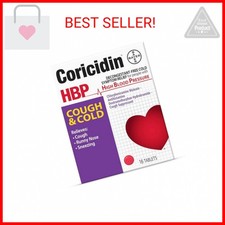 Coricidin HBP Cough and Cold Tablets, Cold Medicine for Adults with High Blood P