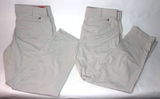 Redvanly Pants Mens Medium Beige Pull On Performance Golf Stretch Lot of 2