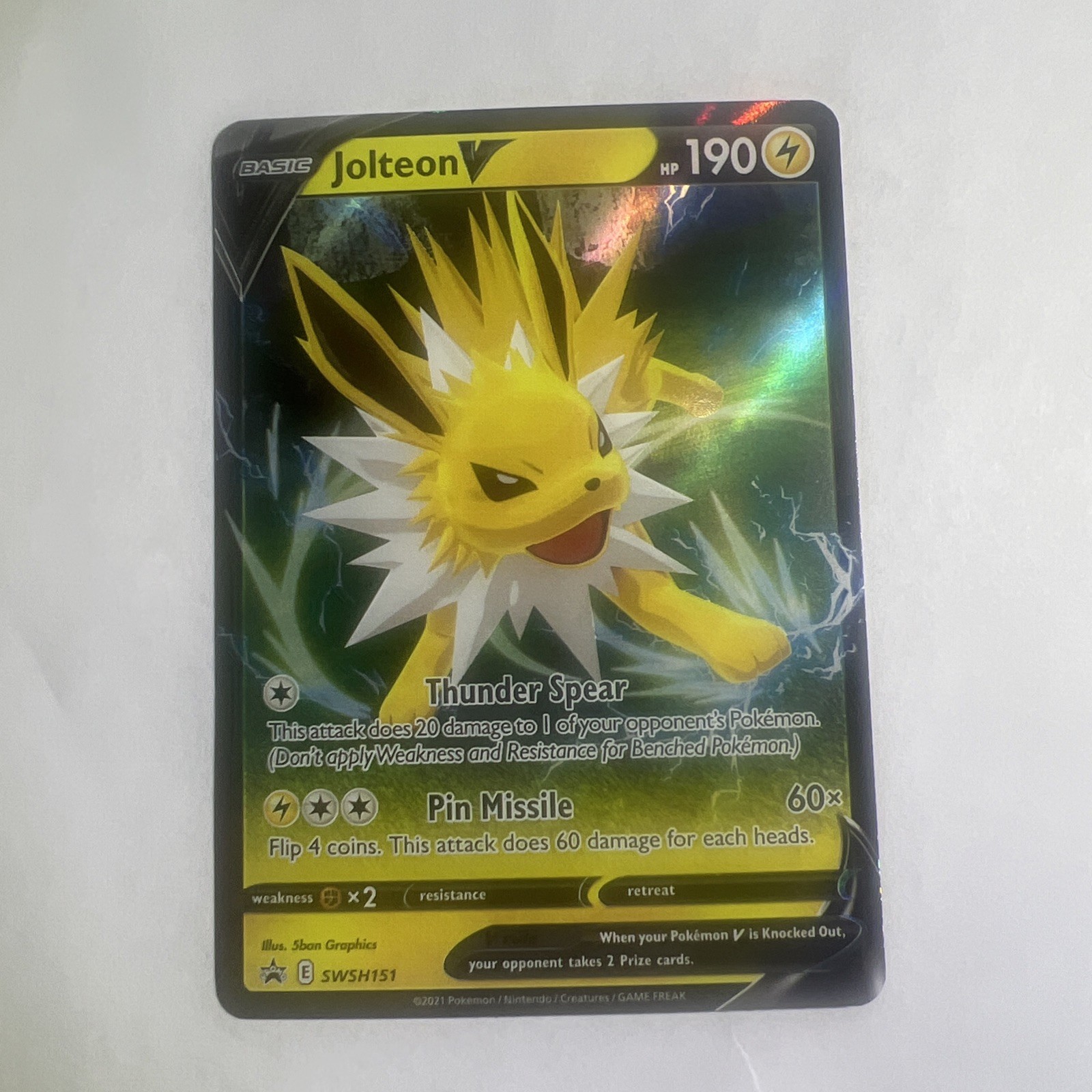 Jolteon V SWSH151 Pokemon Tcg SWSH: Sword & Shield Black Star Promo