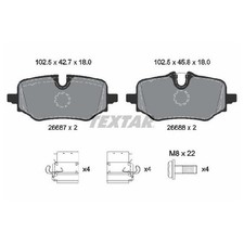 Satz Bremsbeläge 24361076 Bremsklötze hinten für BMW X1 U11 X2 U10