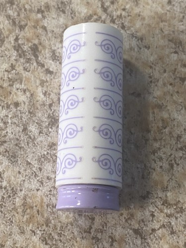 Tubo rossetto design pergamena metallo e plastica smaltato lavanda vintage anni '60 - Foto 3 di 6
