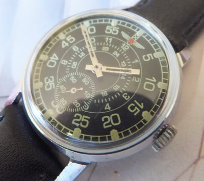 UdSSR Pobeda Zim Sowjetzeit Herrenuhr Flieger Flieger