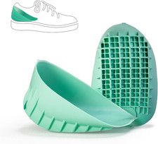 Heel Insert Cups Cushion Heavy Duty Shock Absorption Heel Pain Green 1 Pair Lg