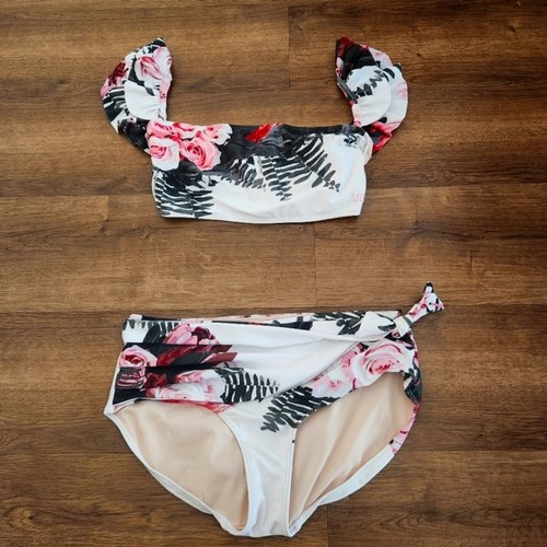 Albion Bella Crop Top And Simone Bottoms Bikini Swimsuit Size Medium