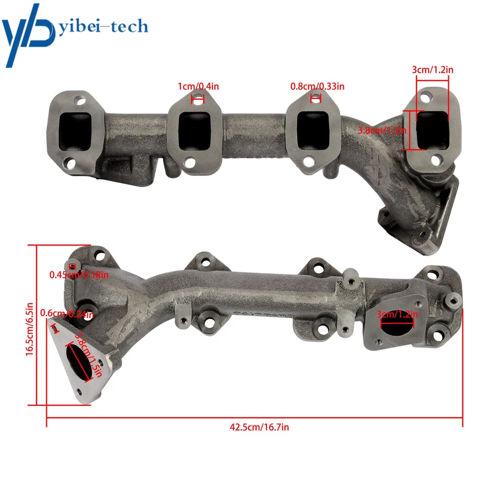 Colector de escape para Ford F250 F350 F450 F550 Super Duty 6,7 L 2015-2019 674-699 Foto 2 de 4