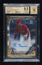 2019 Bowman Draft Gold Wave Refractor 4/50 Kyren Paris BGS 9.5 GEM MINT Auto v9t