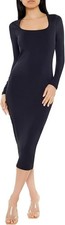 Forever 21 Women's Contour Sculpt Midi Dress Black X-Small BNWT