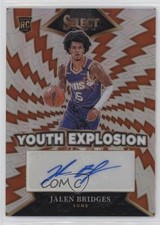 2024-25 Panini Select Youth Explosion Signatures Jalen Bridges #YE-BRD Auto 04h3