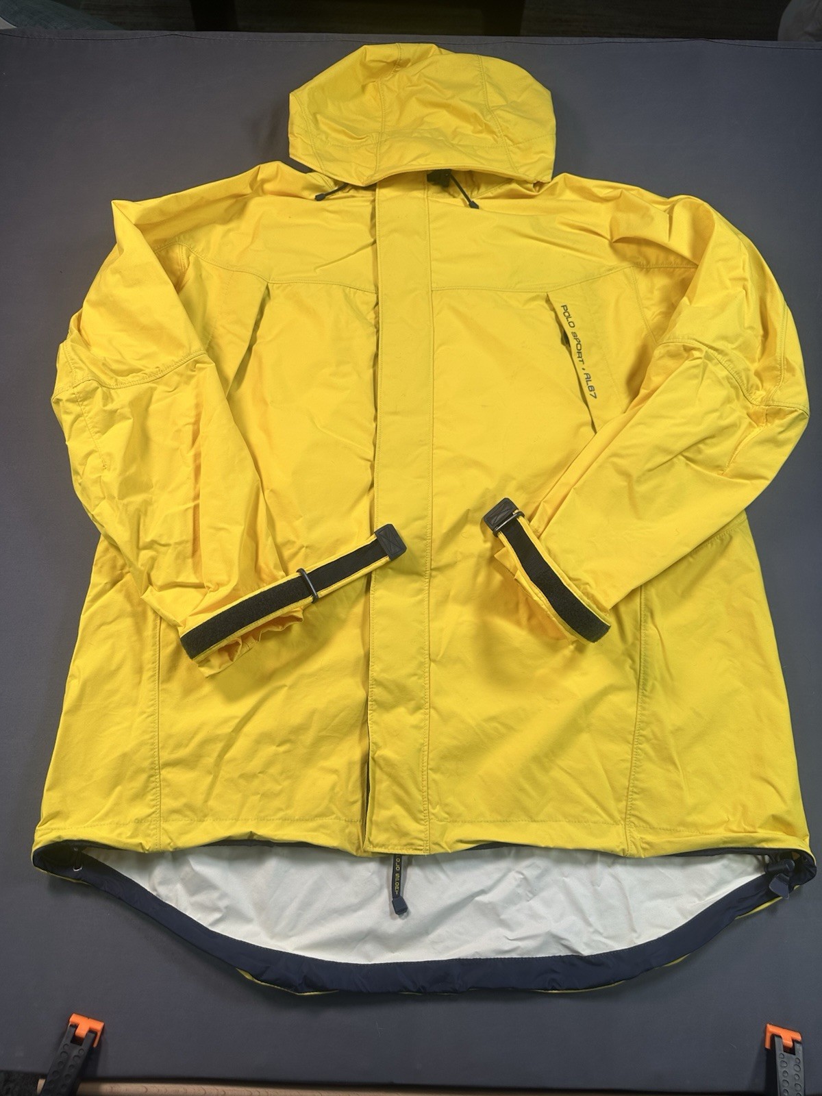 Polo Sport Ralph Lauren RL-67 Vintage Yellow Technical Sailing Jacket XL RARE