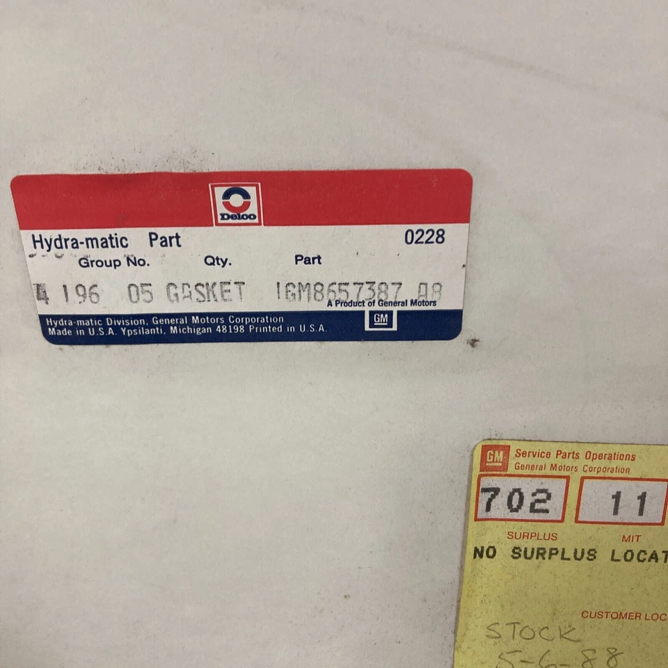 CANTIDAD 5 JUNTAS NUEVAS ACDELCO/GM 8657387, CÁRTER DE ACEITE TRANSMISIÓN AUTOMÁTICA 1982-1990 GR 4.196 Foto 2 de 2