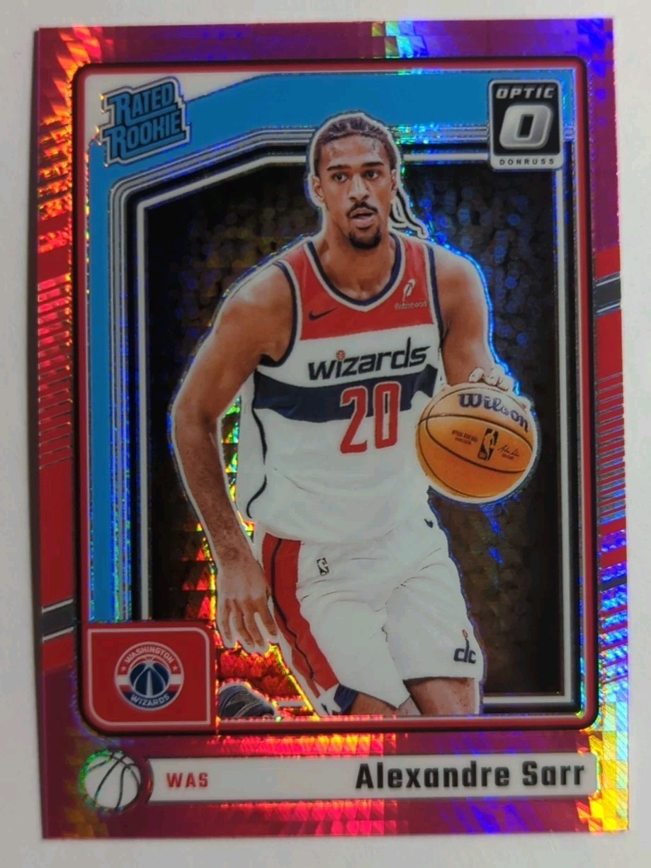 2024-25 Donruss Optic Alexandre Sarr Rated Rookie #276 Hyper Pink Prizm Wizards