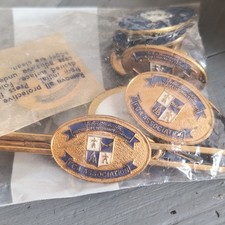 John Hancock Men's Brass Cufflinks, Tie Clips, Money Clip & Chain Lot Gold Silv…