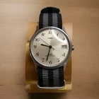 Timex Marlin 1979 Silver Tone Mens Vintage 1970s Mechanical Handwind Watch Retro