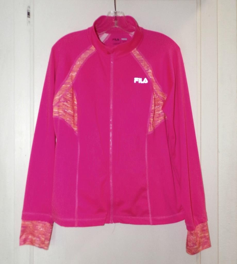 GIACCA SPORTIVA FILA SPORT ZIP DAVANTI ROSA CALDO Taglia L