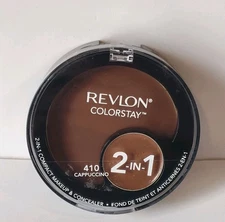 1- Revlon Colorstay 2-in-1 Compact Makeup & Concealer Shade #410 Cappuccino New