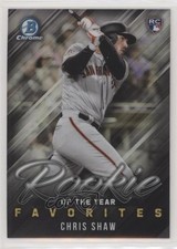 2019 Bowman ROY Favorites Chrome Chris Shaw #ROYF-8 7at