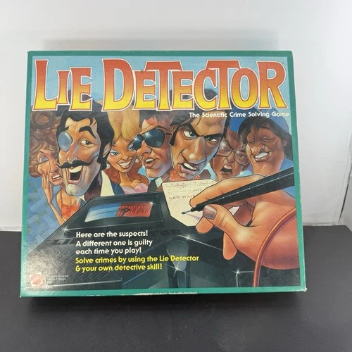 Complete! Vintage The Original Lie Detector Game 1987 Pressman Mattel