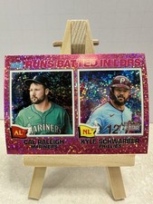 2026 Topps Heritage Raleigh/Schwarber 2025 RBI Leaders Chrome Pink Sparkle #3