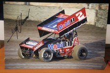 Kerry Madsen #2 Mobil 1/Krikke Motorsport Sprintcar Signed 8x12 Photo