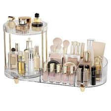 Makeup Organizer Countertop for Vanity, Rotating Skincare Organizers and Storage