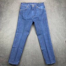 Wrangler 13MWZ Cowboy Cut Original Fit Rigid Blue Denim Jeans Mens 34x32