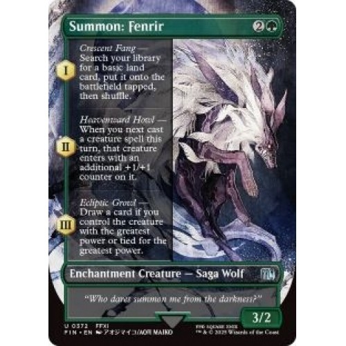 Summon: Fenrir (borderless) X4 M/NM Magic: The Gathering MTG Final Fantasy  | eBay