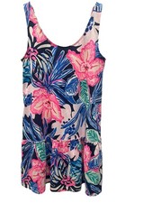 Lilly Pulitzer Women’s Floral Sleeveless A-Line Dress Size S Ruffle Hem