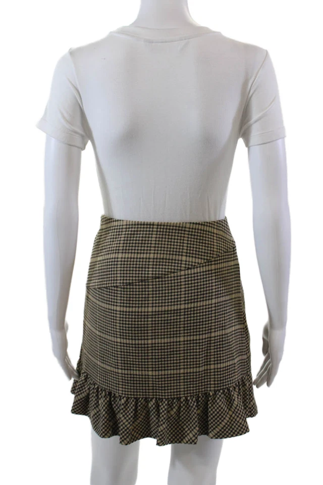 Falda Joie Mujer Texturizada Cremallera Forrada A Cuadros Estampada Nivel Desnudo Talla 00 Foto 3 de 4